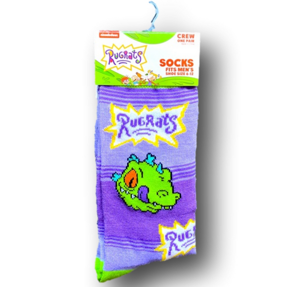 3/$20 Rugrats Nickelodeon Funny Novelty Crew Socks - Brand New - Picture 1 of 3